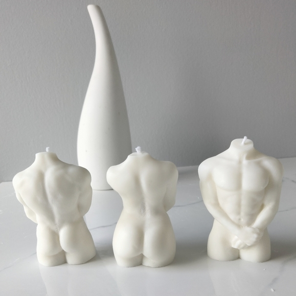 Soy Wax, Essential Oils Female & Male 2 Pcs Body Candels - Picture 3 of 3